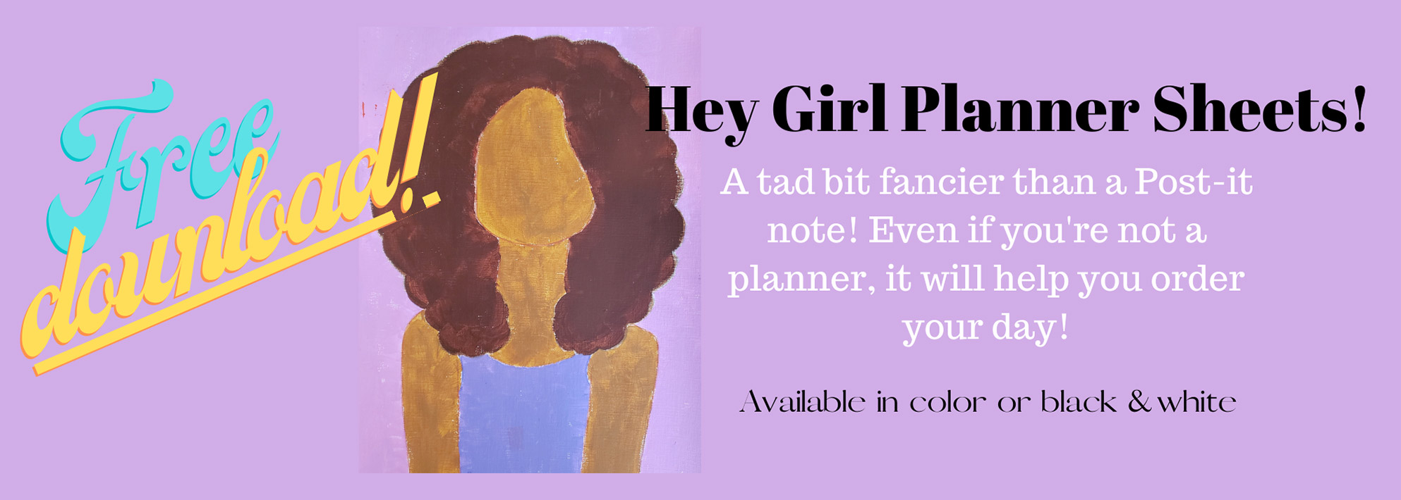 Hey Girl Planner Page